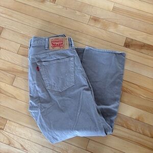 LEVI'S 501 Tan Straight-leg Pant Button Fly 38/30 Khaki Business Casual Preppy